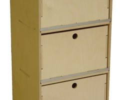 VL100D Wooden internal van racking drawers